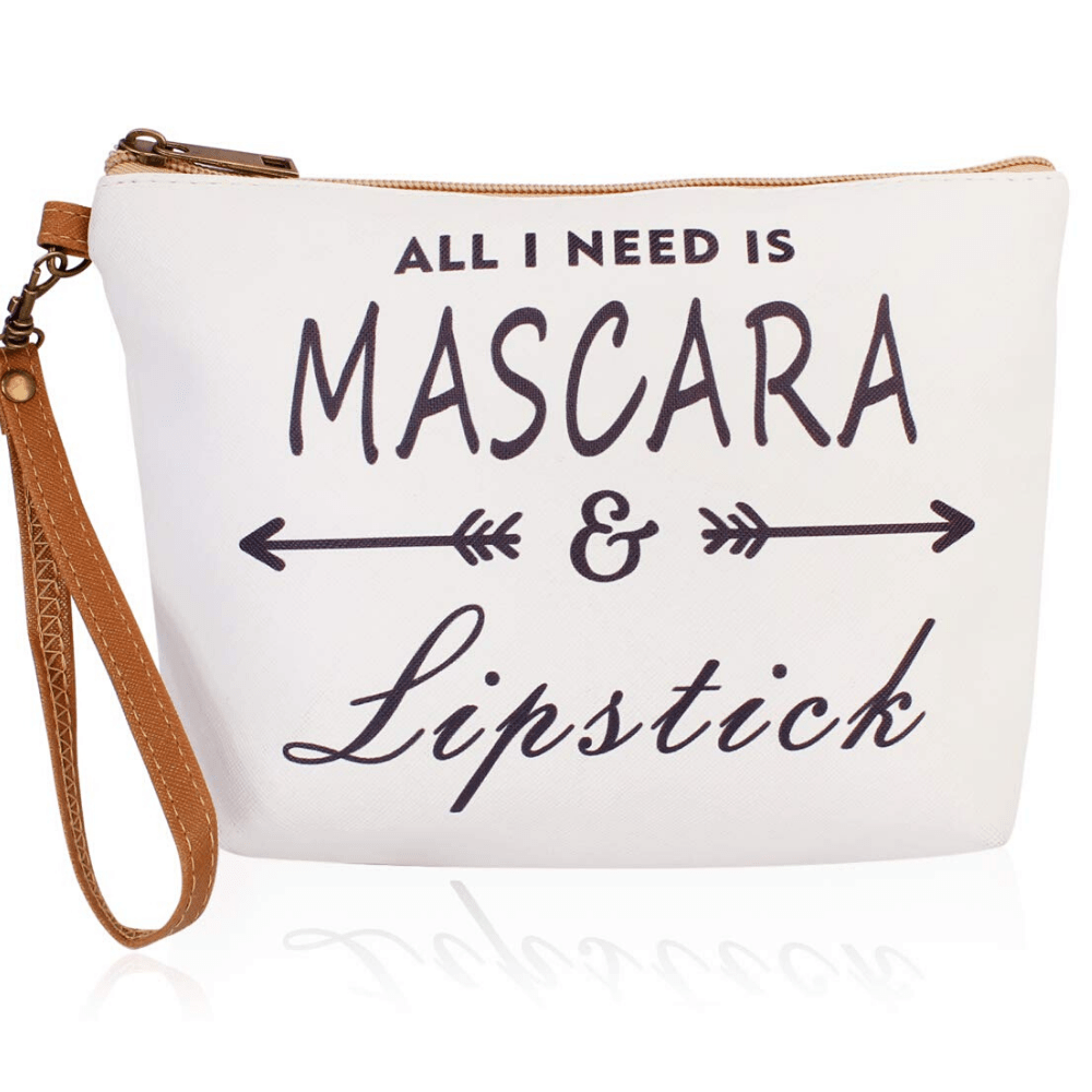 ThriftyGoddess All I Need Is Lipstick & Mascara Cosmetic Bag