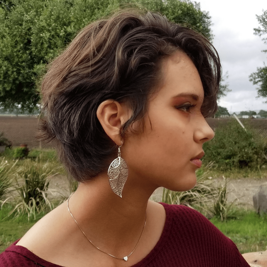 ThriftyGoddess Filigree Leaf Earrings