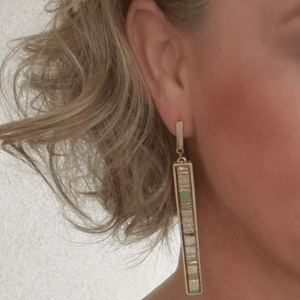 ThriftyGoddess Multi-Colored Bar Earrings