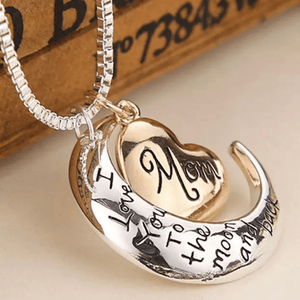ThriftyGoddess Mom - I Love You To The Moon & Back Necklace