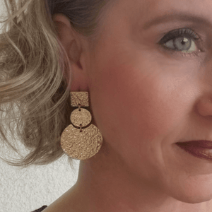 ThriftyGoddess Sarah Gold Nugget Hammered Earrings