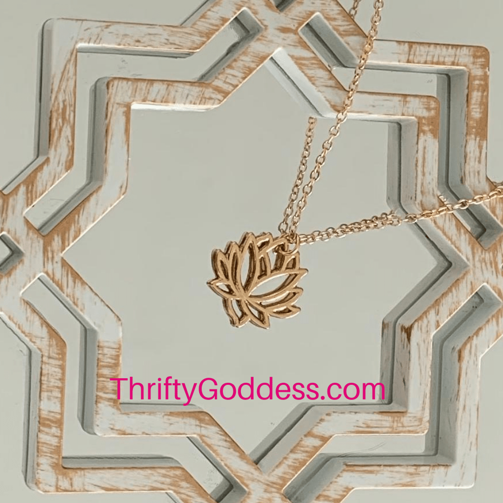 ThriftyGoddess Lotus Flower Necklace