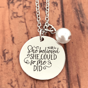 ThriftyGoddess Inspirational Hand Stamped Necklaces - "Be"