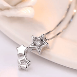 ThriftyGoddess Sterling Silver Shooting Stars Necklace