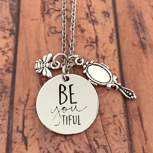 ThriftyGoddess Inspirational Hand Stamped Necklaces - "Be"