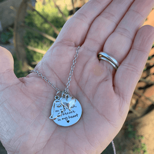 ThriftyGoddess Inspirational Hand Stamped Necklace -Always On My Mind, Forever In My Heart